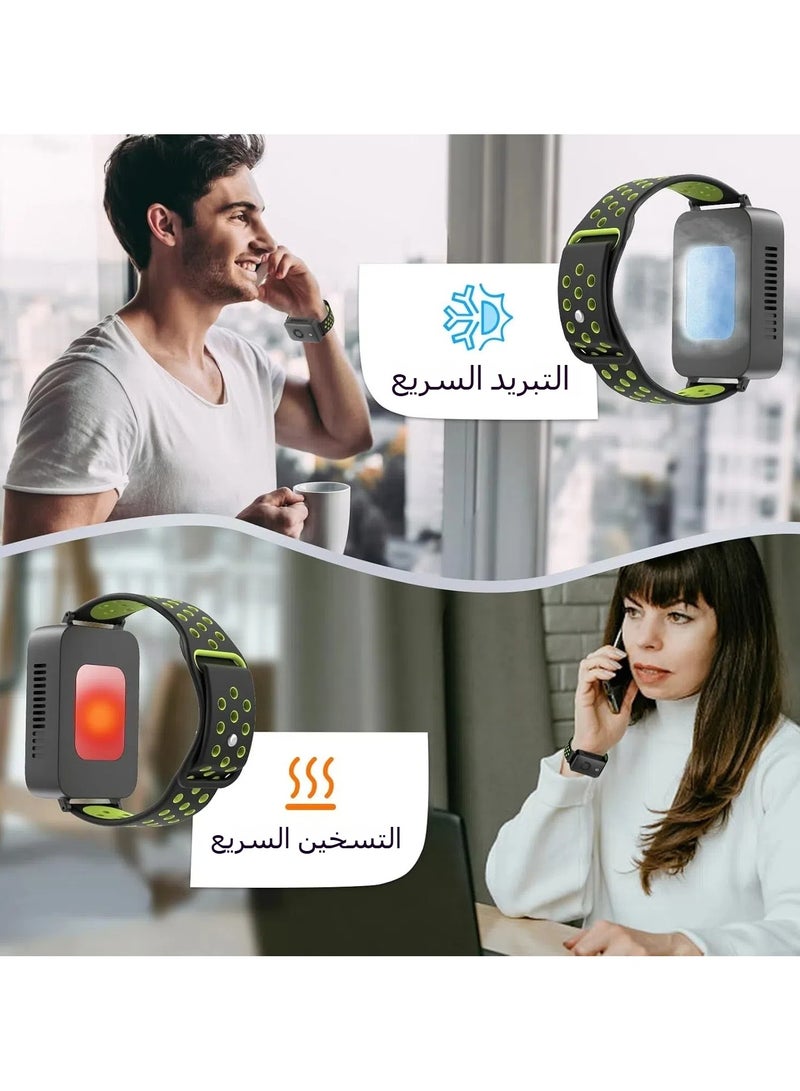 general Warm and Cold Bracelet Wearing Air Conditioner Ice Compress Hot Compress bracelet Cooling Wristband Mini Wearing Heating and Cooling Watch Fan - Image 2