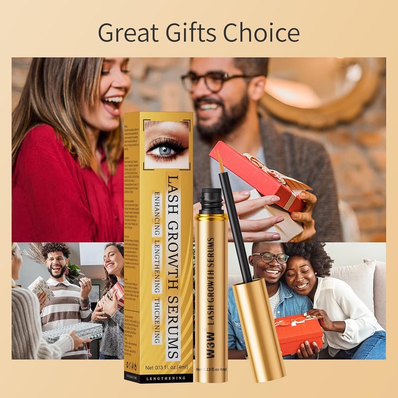 W3W Eyelash serum Eyelash Growth Serum with Advanced Formula to Boost Longer Thicker Fuller Looking Lashes Nourishing Lash Serum For Eyelash Growth Vegan CrueltyFree for Sensitive Eyes 4ml - Image 4