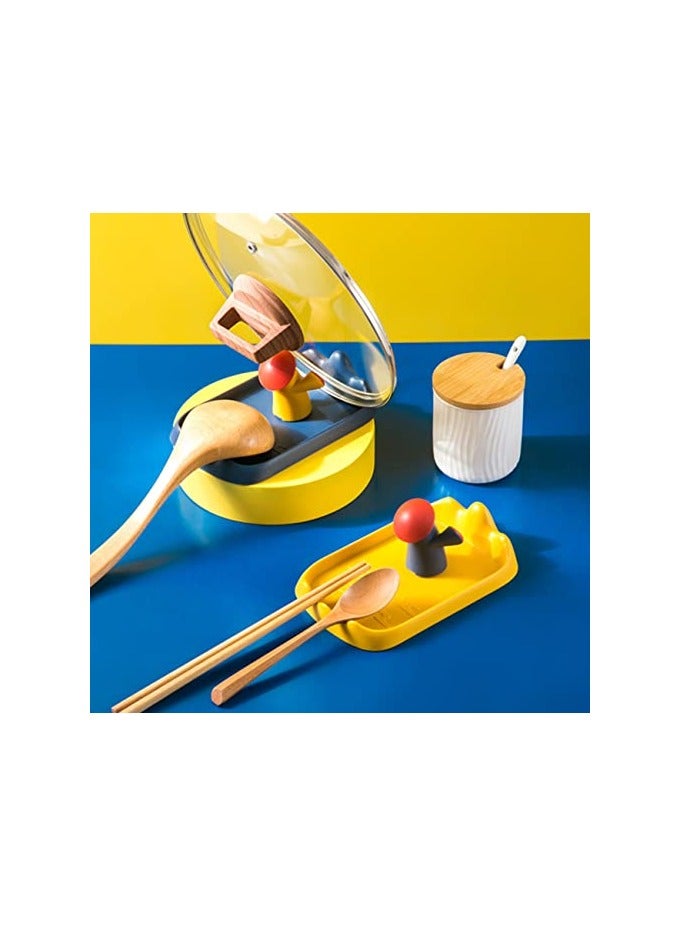 erorex Spoon Rest Kitchen Gadgets Spoon Holder And Lid Rest 2 Pcs，Kitchen Essentials For New Home Novelty Cute Guard Design Kitchen Gadgets Spoon Rest For Stovetop，Kitchen Tools For Spatulas And Lid Rest - Image 2