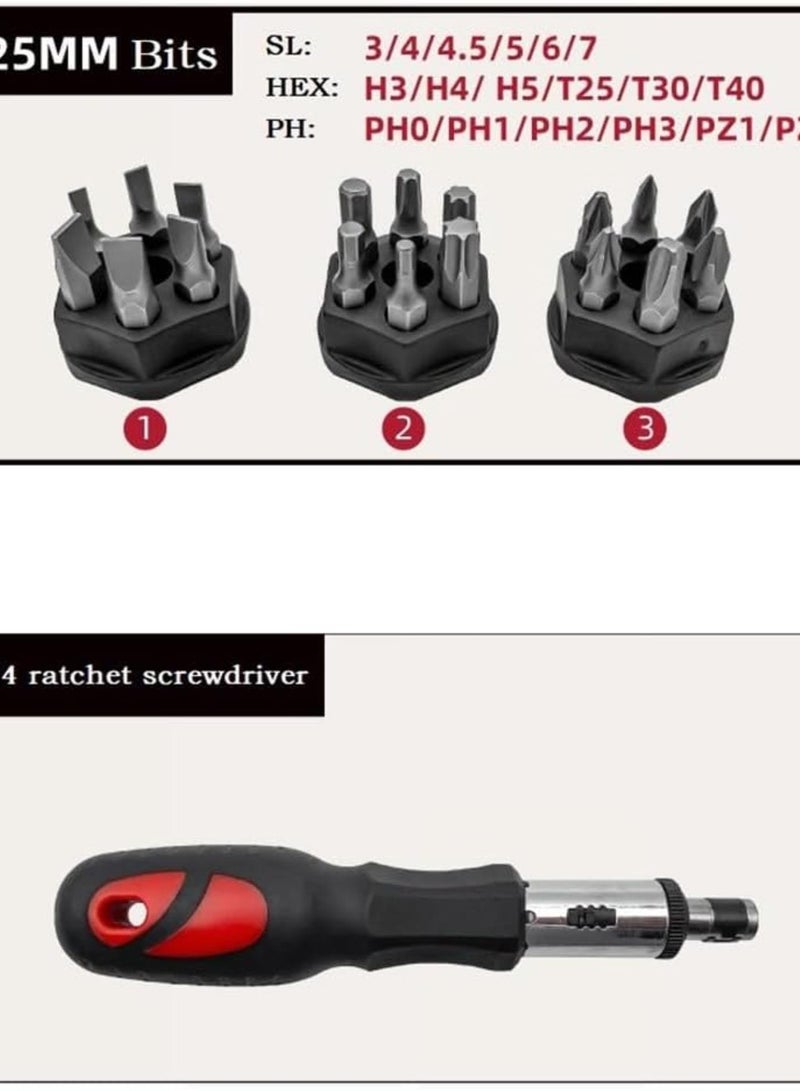 GGOOT 43 Pcs/Set Household Hardware Tools Set, Chrome Vanadium Steel Screwdriver Set for Computer Watch TV Repair with Bits Sockets - Image 4