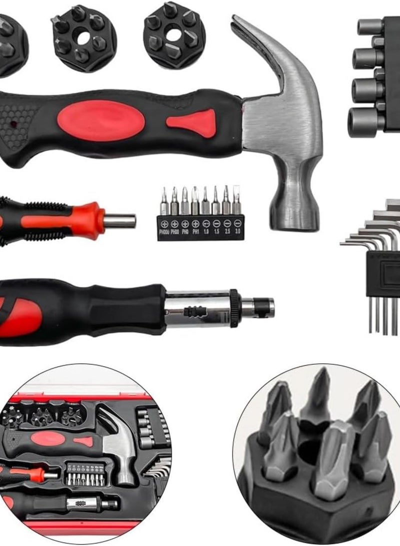 GGOOT 43 Pcs/Set Household Hardware Tools Set, Chrome Vanadium Steel Screwdriver Set for Computer Watch TV Repair with Bits Sockets - Image 2