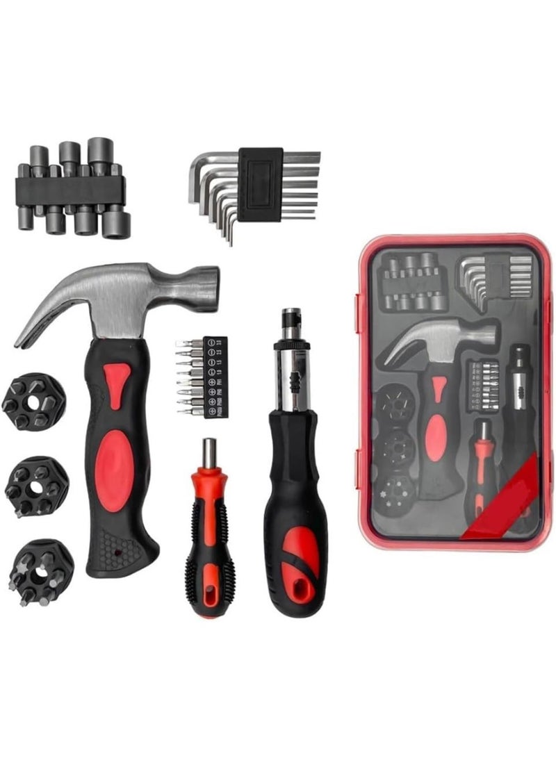 GGOOT 43 Pcs/Set Household Hardware Tools Set, Chrome Vanadium Steel Screwdriver Set for Computer Watch TV Repair with Bits Sockets - Image 1