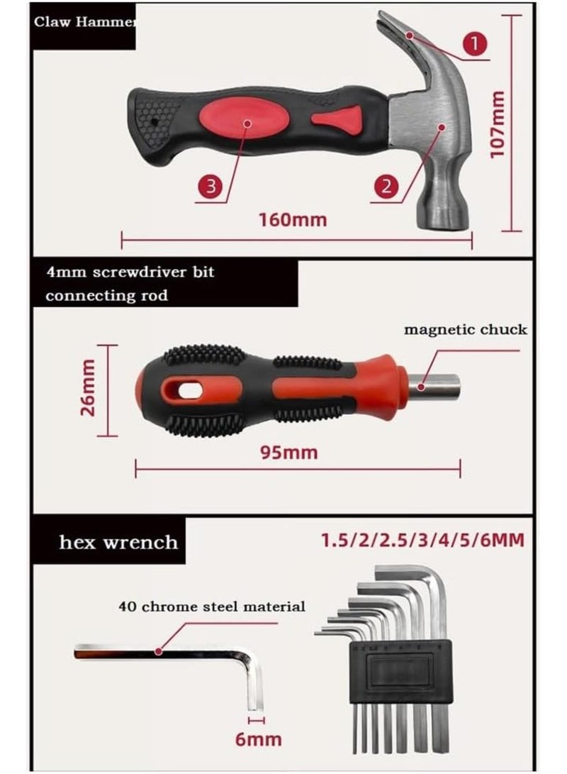 GGOOT 43 Pcs/Set Household Hardware Tools Set, Chrome Vanadium Steel Screwdriver Set for Computer Watch TV Repair with Bits Sockets - Image 5