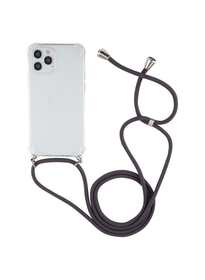 S-TOP Case For iPhone 14 Plus Four-Corner Shockproof Transparent TPU Case with Lanyard - Image 2