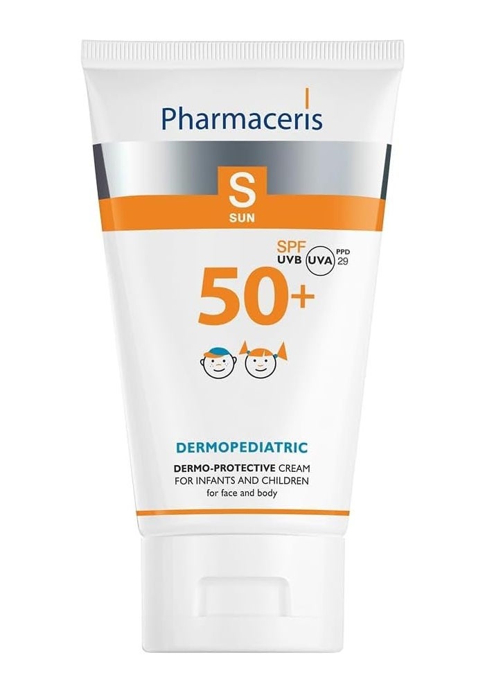 Pharmaceris S Sun Protection Cream for Children SPF 50+, 125ml - Lightweight Hydrating Formula with Passion Flower Oil and Folic Acid, Water-Resistant - Image 2
