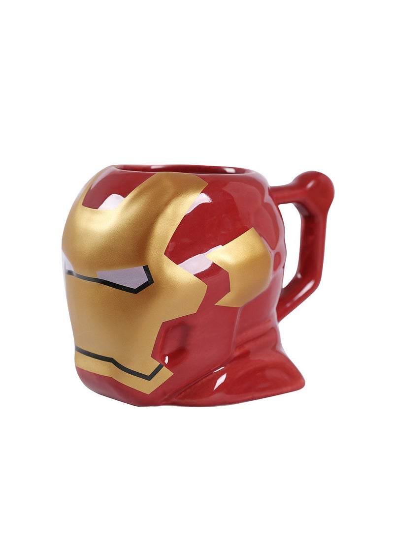 xozgdovg The Avengers Ceramic Cup Spider-Man Hulk Raytheon Iron Man Superman Coffee Cup/Red Iron Man Cup 