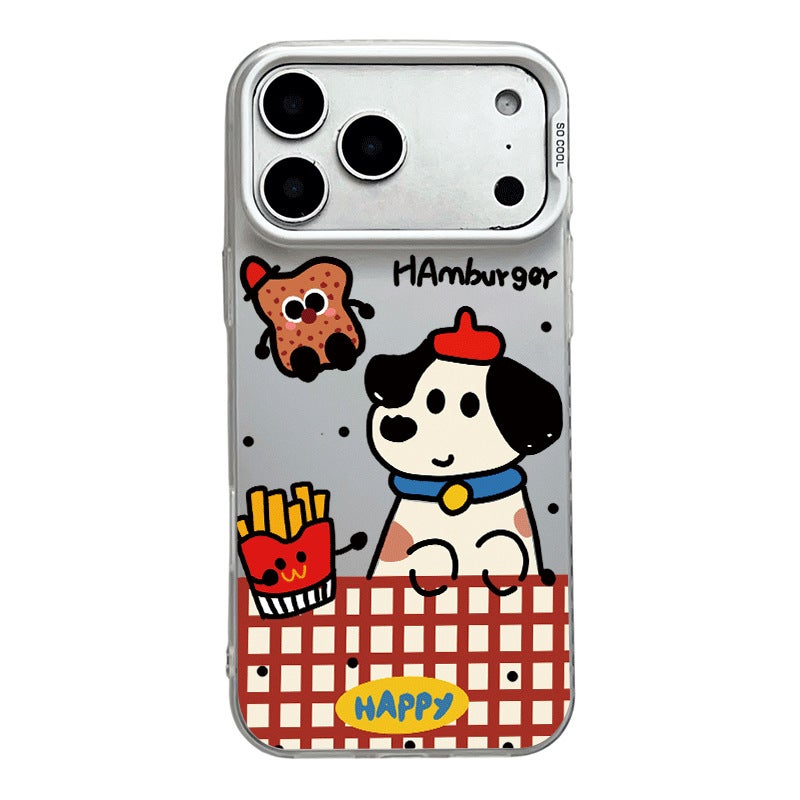 Apple iPhone 17 Pro phone case with a creative cartoon Hamburger Dog design for shock protection - Image 3