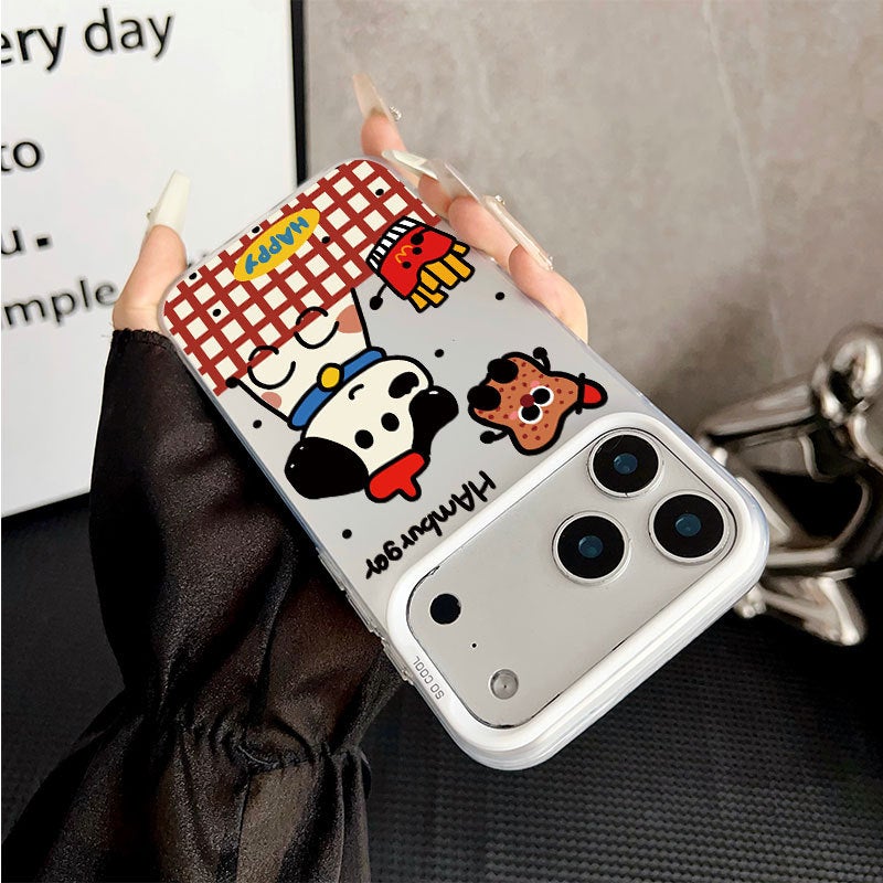 Apple iPhone 17 Pro phone case with a creative cartoon Hamburger Dog design for shock protection - Image 2