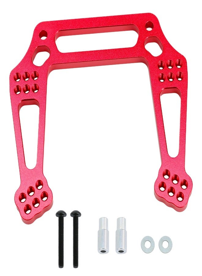 POLANTA Aluminum Alloy Front Shock Tower Upgrade Part Compatible with Slash 2wd Rustler Bandit Stampede, Replace 3639 (Red) - Image 2