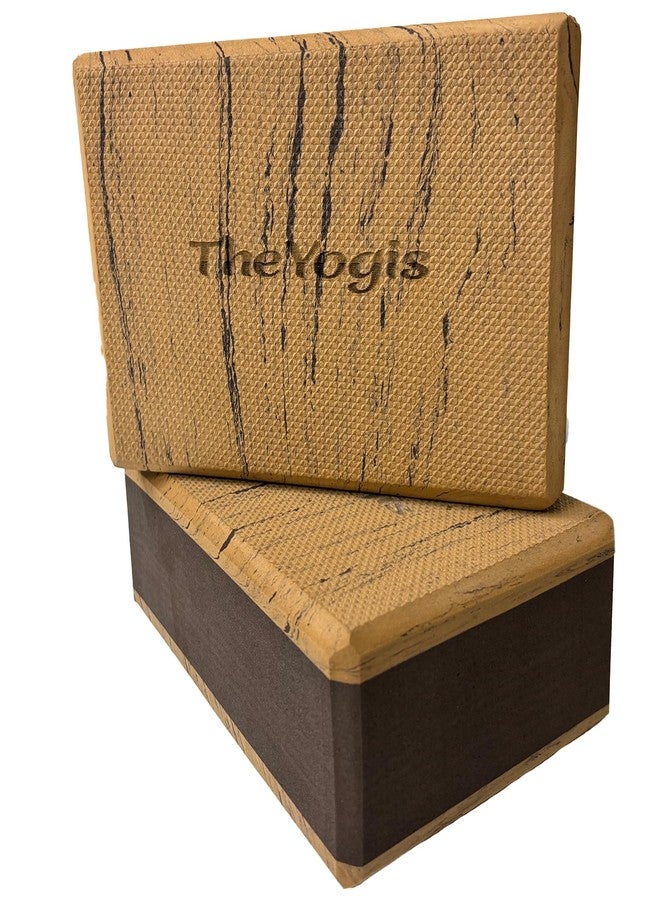The Yogis Premium EVA Foam Yoga Blocks (2 Pack) - Brown, 3 x 6 x 9 inches - Image 1