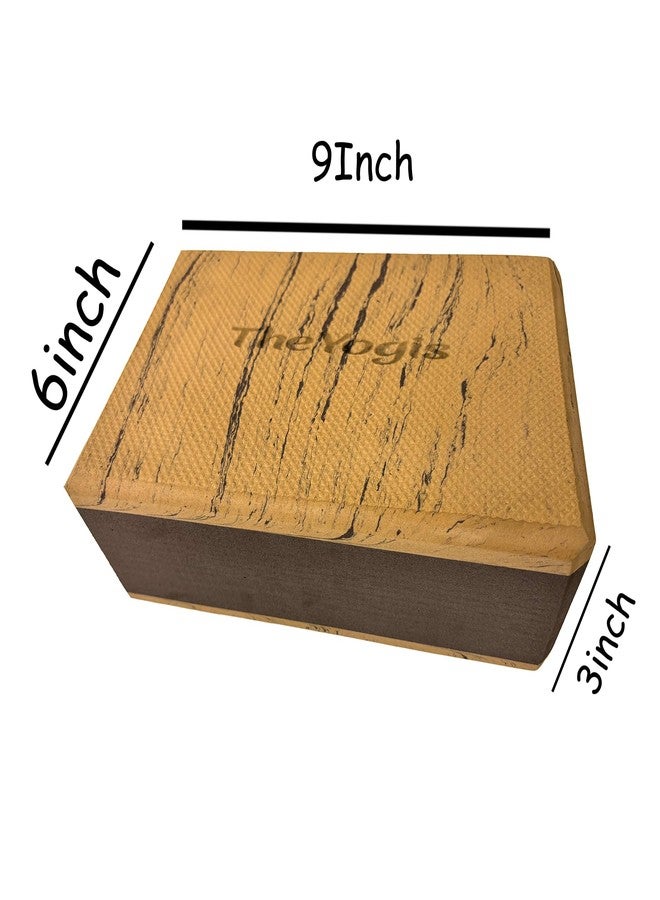 The Yogis Premium EVA Foam Yoga Blocks (2 Pack) - Brown, 3 x 6 x 9 inches - Image 5