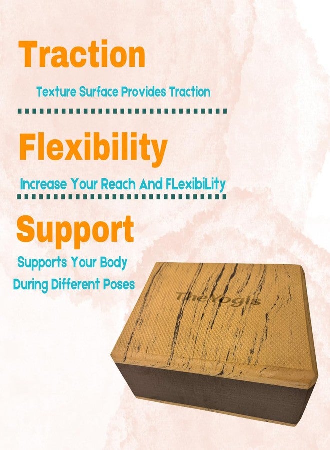 The Yogis Premium EVA Foam Yoga Blocks (2 Pack) - Brown, 3 x 6 x 9 inches - Image 4