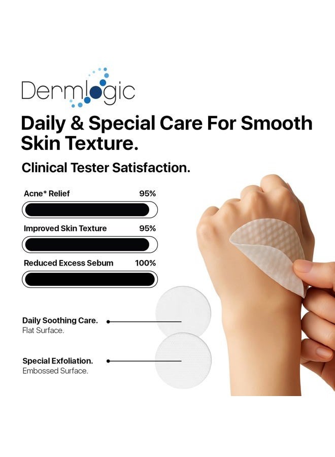 Dermlogic Anti-Blemish Control Pads- Contains Salicylic, Glycolic, Lactic Acid for Face & Body. Clears Away Clogged Pores, Oily Skin & Cystic Breakouts. Removes Dark Spots, Blackhead & Whitehead Pimples - Image 5