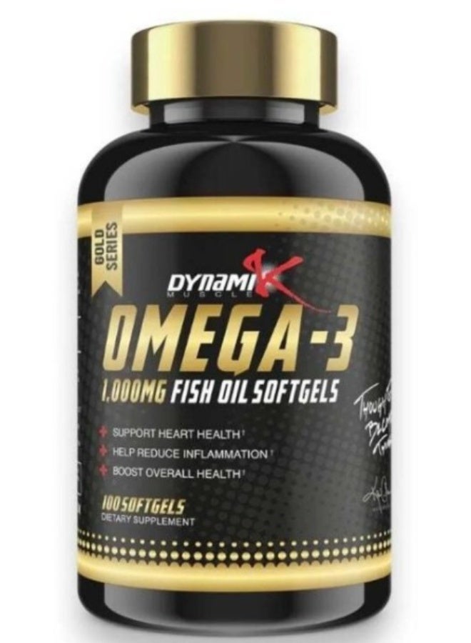 DYNAMIK MUSCLE Dynamik Gold Series Omega 3 Fish Oil 100 Softgel - Image 1