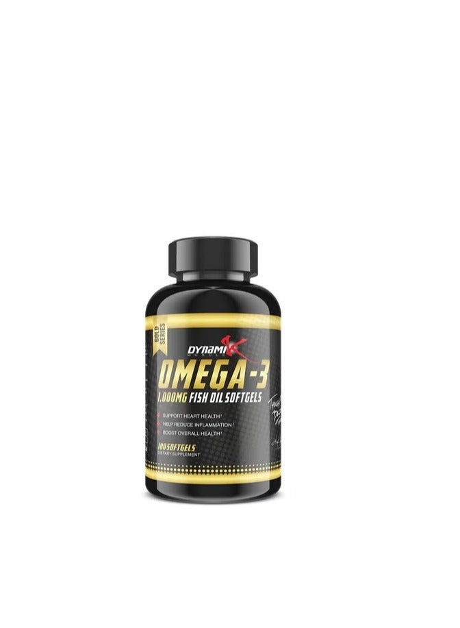 DYNAMIK MUSCLE Dynamik Gold Series Omega 3 Fish Oil 100 Softgel - Image 2