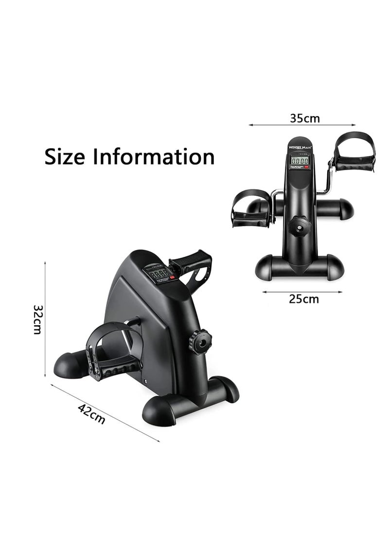 DPTER Mini Exercise Bike,with Digital Monitor Portable Exercise Bike Pedals under Desk Mini Cycle Bike, for Legs And Arms Exercise  - Image 4