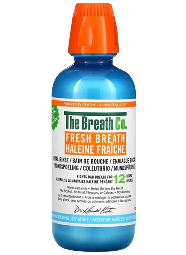 TheraBreath Fresh Breath Oral Rinse Invigorating Icy Mint 