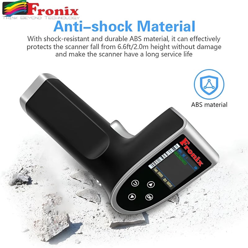 Fronix FB1300W Pro is a Versatile 2.4GHz Wireless Barcode Scanner, Supporting 1D and 2D barcodes and QR Codes. Offers Wired/2.4G /Bluetooth Modes with Integrated Lighting and Digital Display. - Image 4