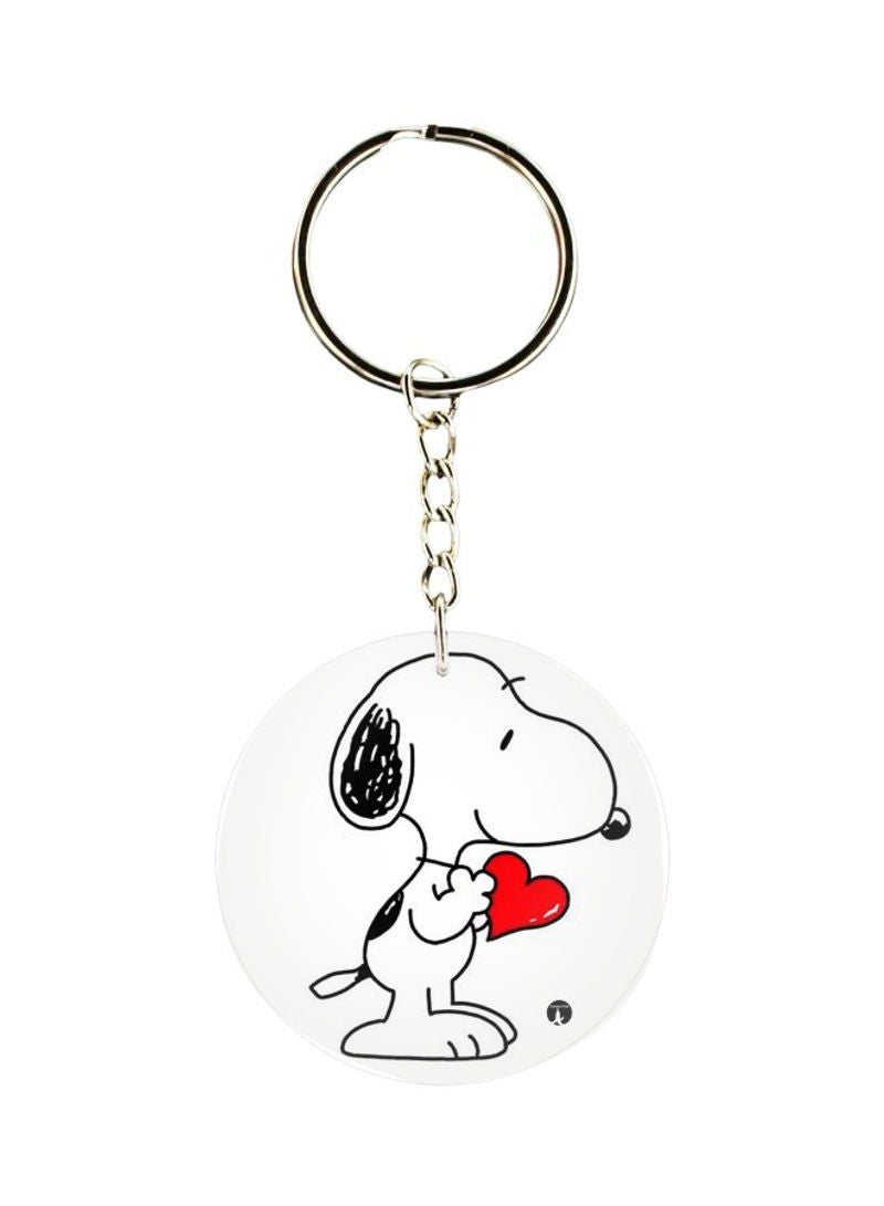 RKN Dog Printed Plastic Keychain