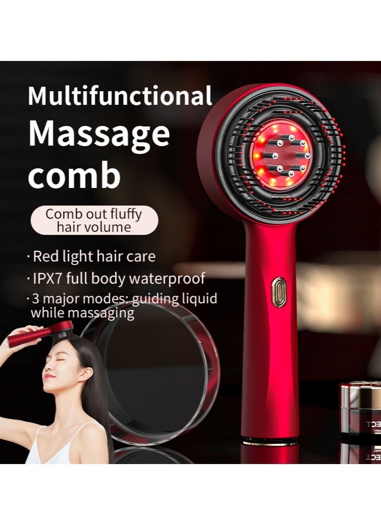 ELTRAZONE Scalp Massage Brush with Built-In Oil Applicator – Cordless Electric Hair Massager Comb for Hair Growth, Stress Relief, and Deep Head Relaxation – Portable Rechargeable Scalp Stimulator with Soft Silicone Bristles – Ideal for Men and Women  - Image 1