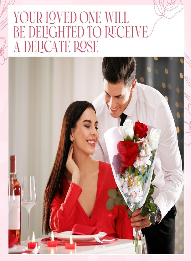 Sayglossy 150 Pcs Flower Bags Single Rose Sleeve Flower Wrapping Gift Bags for Bouquets Clear Florist Packing Bag for Valentine's Day Wedding Anniversary Engagement Gifts(17.72 x 11.02 x 3.15) - Image 5