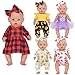 Sweet Dolly Newborn Baby Doll Clothes  Plaid Jumpsuit Tutu Skirt Doll Accessories for 1518 Inch Dolls - Image 2