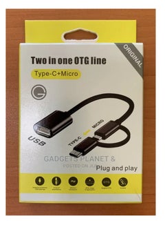 Generic 2 in 1 OTG Adapter Converter Cable Micro-USB And USB-C to USB 3.0 For Mobile Phone, Laptop, Tablet And PC  - Image 2