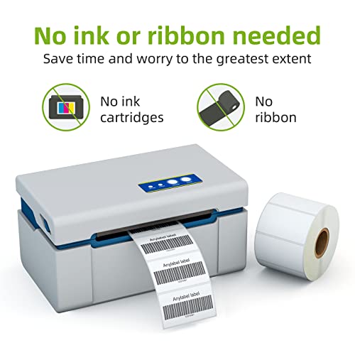 Anylabel 2.25" x 1.25" White Direct Thermal Labels, Replacement for Self-Adhesive Address Shipping Barcode Thermal Stickers, Compatible with Rollo & Zebra Thermal Label Printer(1 Roll, 1000 Labels) - Image 4