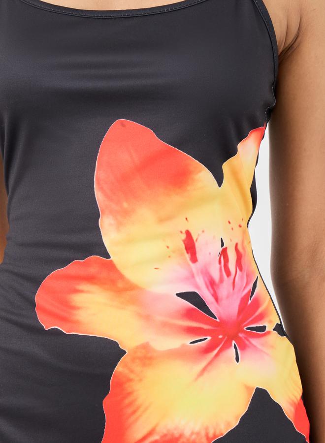 Take Two Floral Print Strappy Casual Midi Dress - Image 4