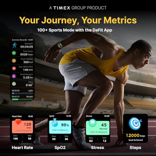 TIMEX iConnect Go+ 1.83"(4.64 cm) Display with Metallic Body and BT Calling Smartwatch for Unisex - TWIXW1002T - Image 4