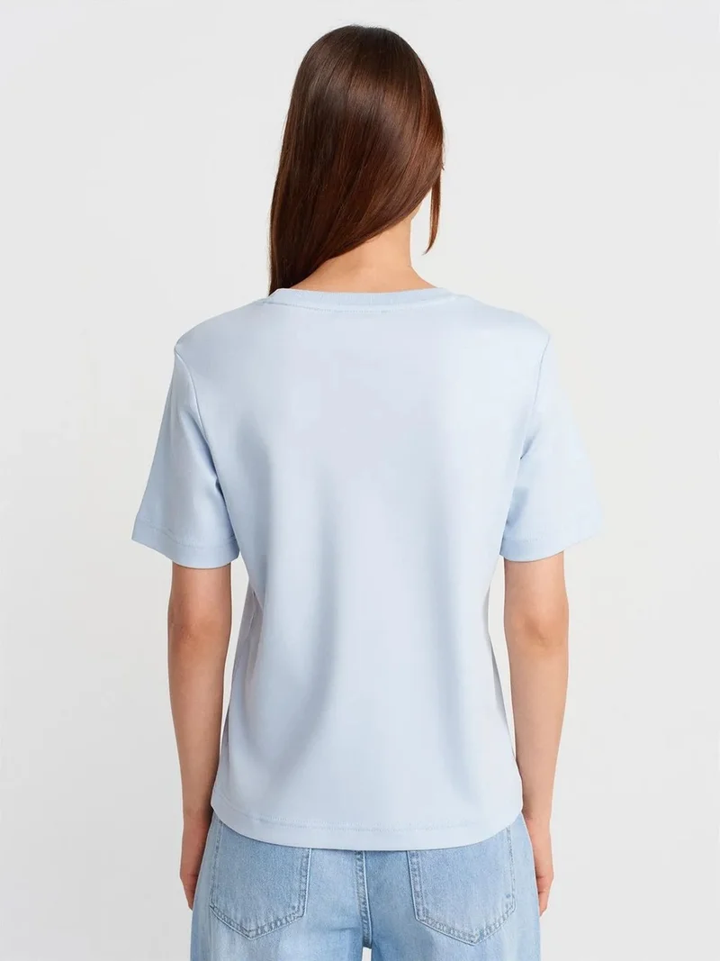 ديلفين DILVIN Women's Cotton Crew Neck T-Shirt