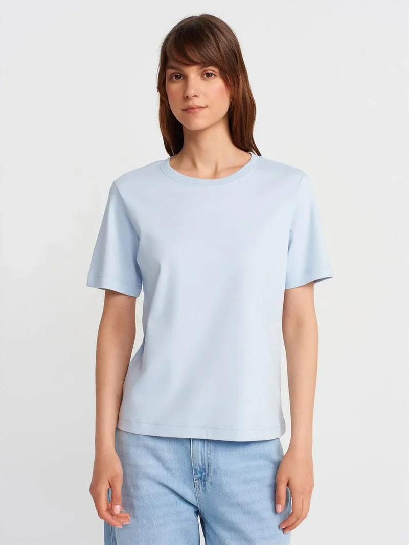 ديلفين DILVIN Women's Cotton Crew Neck T-Shirt