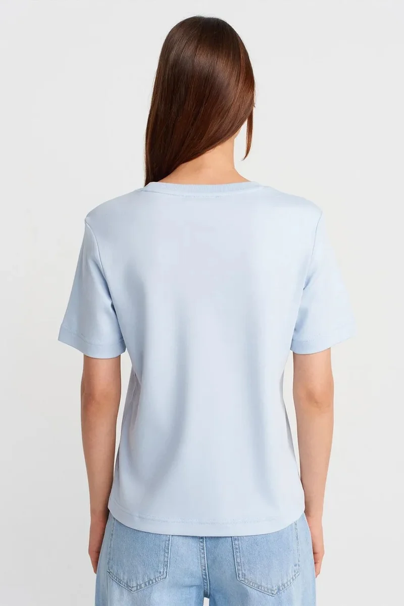 ديلفين DILVIN Women's Cotton Crew Neck T-Shirt