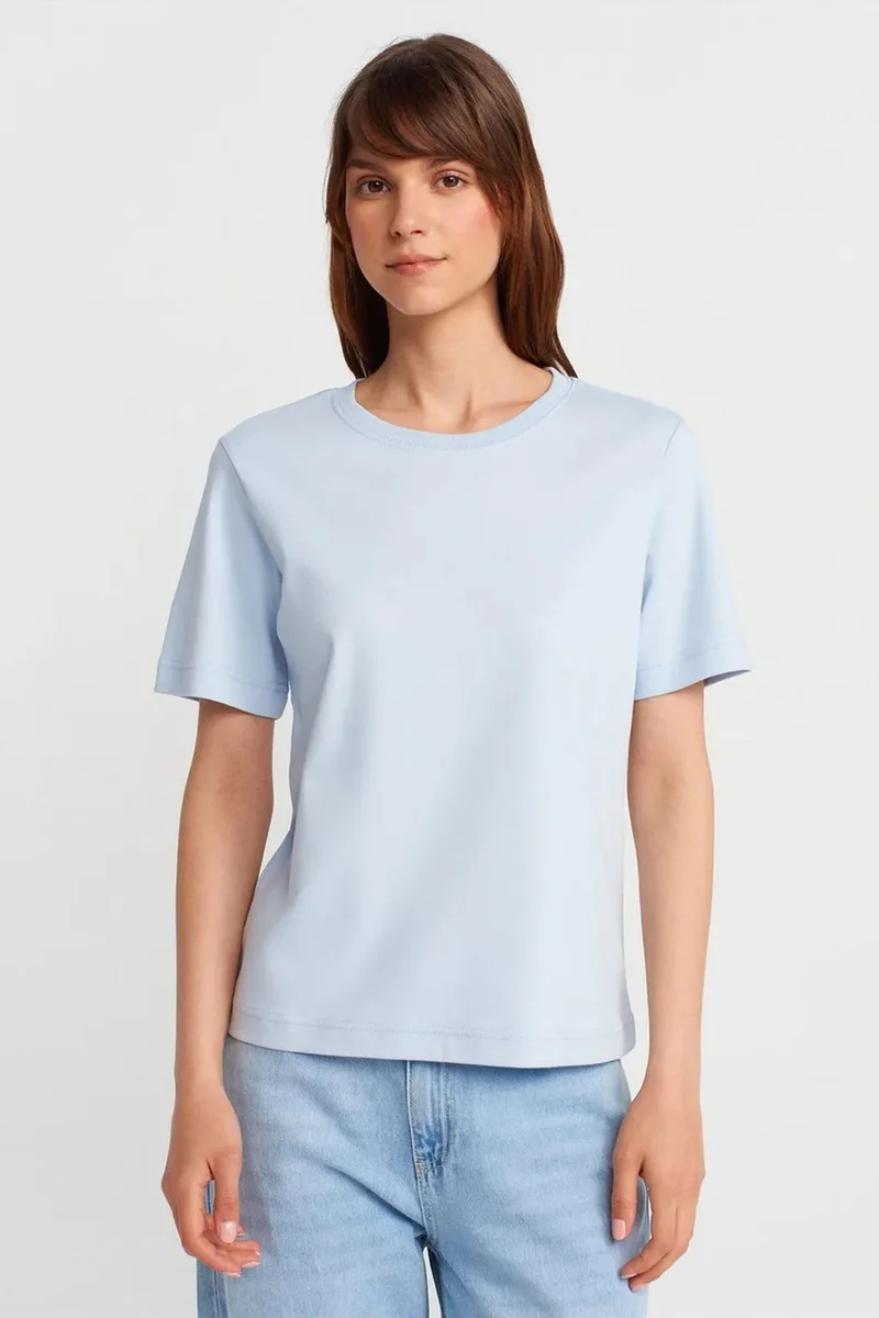 ديلفين DILVIN Women's Cotton Crew Neck T-Shirt