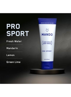 Mando Odor Shield Body Wash - 24 Hour Odor Control - Removes Odor Better Than Soap - Sls Free, Paraben Free, Skin Safe - 8.5 Ounce (Pro Sport)  - Image 2