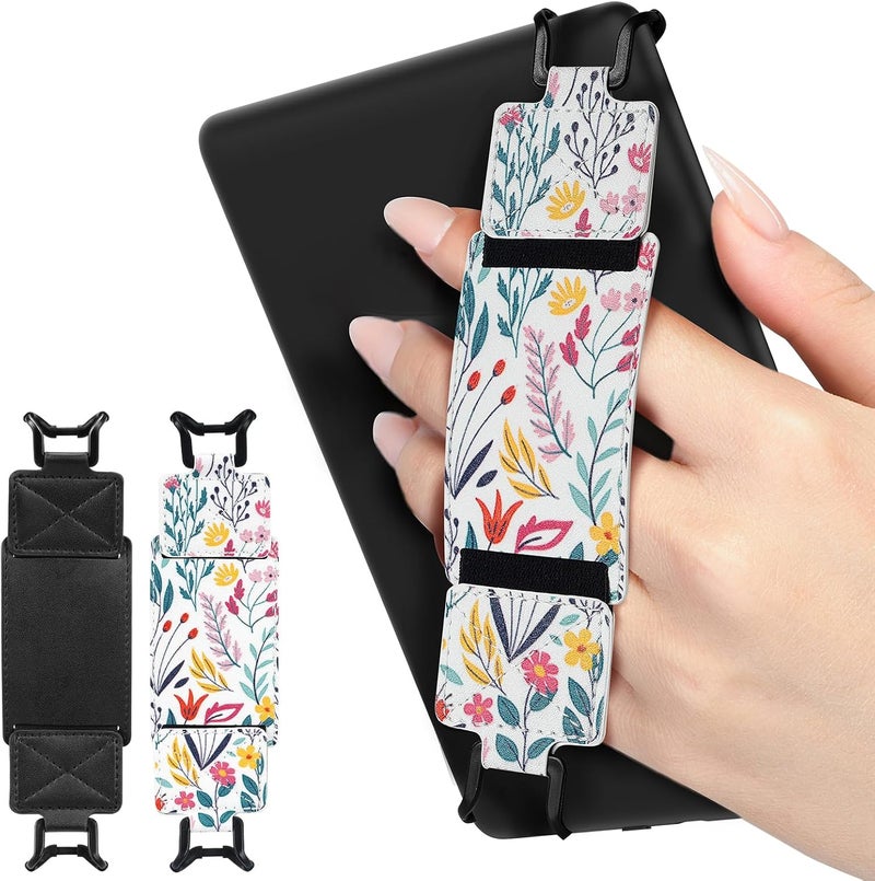 2 Pack Security Hand Strap for 6-8" Kindle eReaders Fire Tablet-Kindle/Kobo/Voyaga/Lenovo/Sony E-Book Tablet,High-Elasticity Versatile Hand Strap Lightweight Finger Grip Holder - Image 1