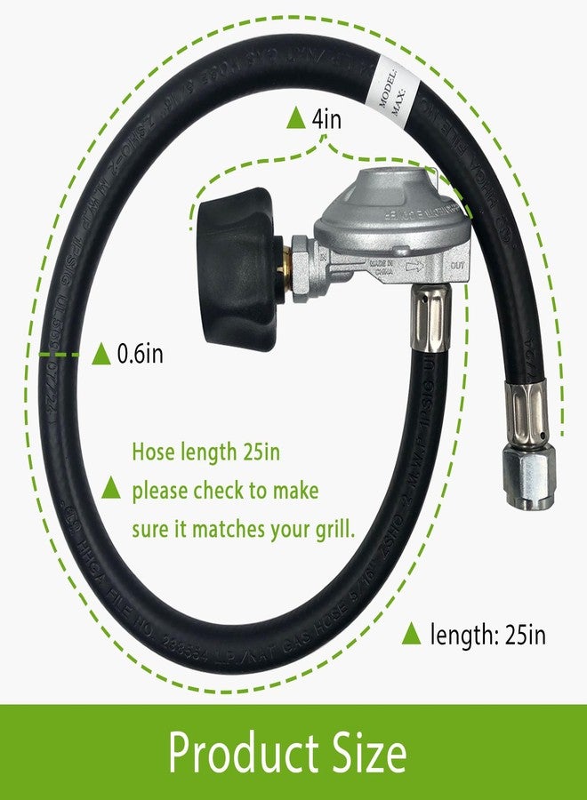 Yigiao Weber 25" Hose Regulator Kit for Weber Genesis/Spirit/Summit I/II Grille Regulator Replacement, Includes 200/210/300/310/330, Silver/Gold Series, For Grille Parts A - Image 3