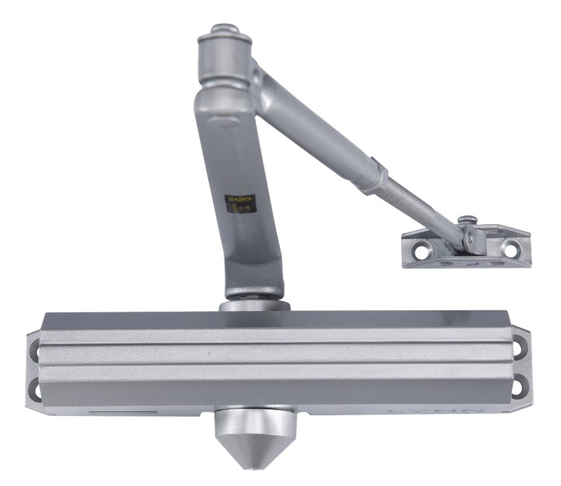 LYNN HARDWARE Medium/Heavy Duty Commercial Door Closer - DC7016 Surface Mounted, Grade 1- ADA & UL 3 Hour Fire Rated, Adjustable Size 1-6 for entrances & Aluminum storefronts- US26D Aluminum - Image 1
