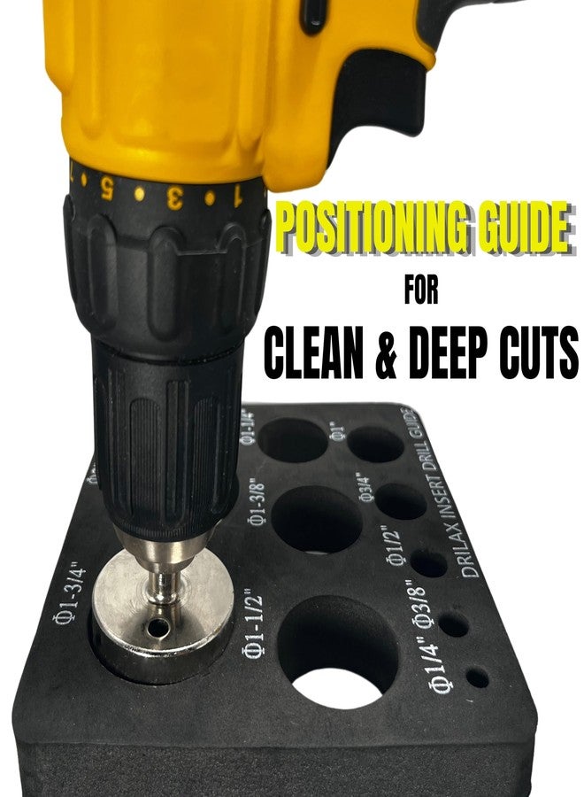 Drilax 10-Piece Diamond Hole Saw Drill Bit Set with Guide - 1/4" to 2" Sizes for Glass, Tile, Ceramic, Porcelain, Stone, Quartz, Granite Countertop Drilling Kit with Storage Case - Image 2