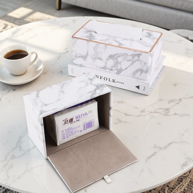 Tissue Box Living Room Light Luxury High-End Household Paper Box El Restaurant Creative Design High-End Desktop Paper Box - Image 4