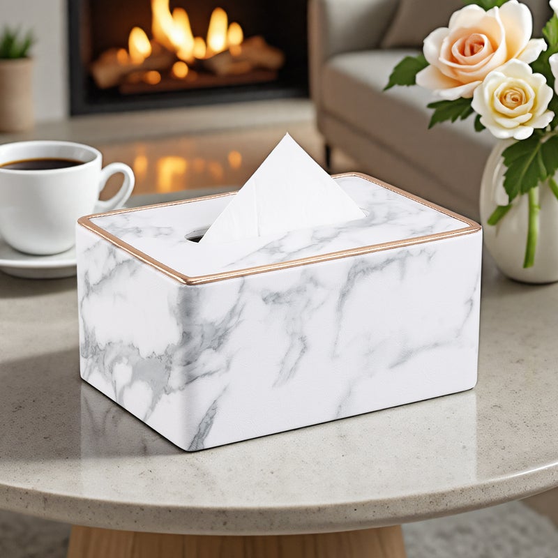 Tissue Box Living Room Light Luxury High-End Household Paper Box El Restaurant Creative Design High-End Desktop Paper Box - Image 2
