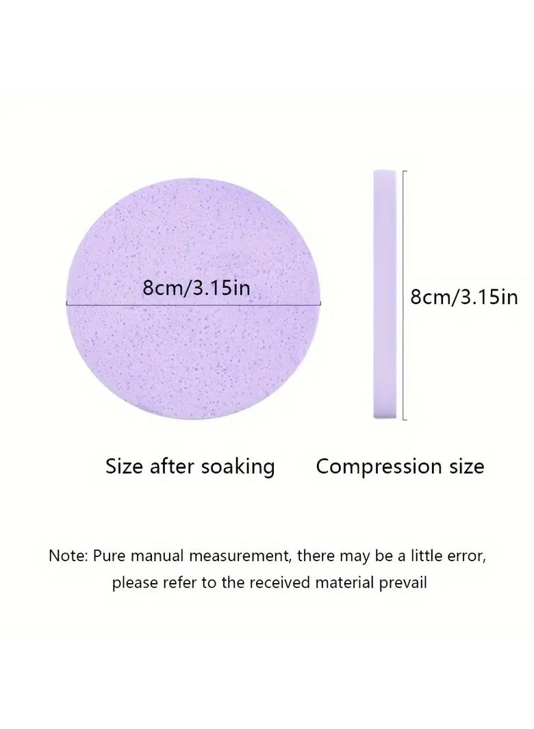 Ucanbe 48PCS Compressed Face Wash Sponges - Disposable Cleansing & Makeup Remover Sponges, Super Absorbent, Travel-Friendly (Random Colors) - Image 3