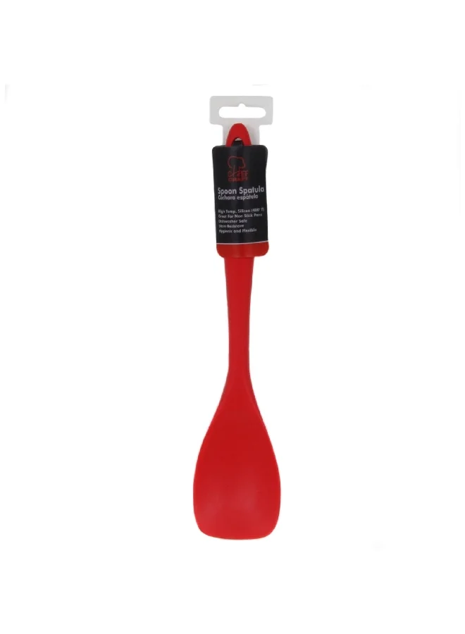 Chef Craft Premium Dishwasher Safe Silicone Spoon Spatula Red 11.5inch 13067
