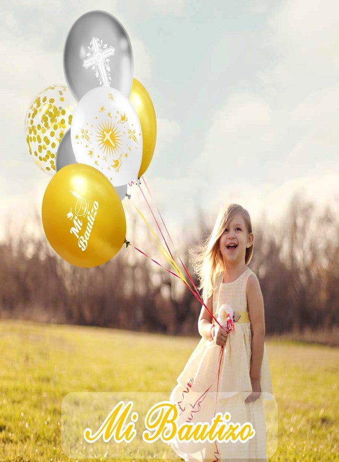 ANTING 50Pcs Mi Bautizo Balloons Cross and Dove Balloons for Baptism Decorations Christening First Communion Mi Bautizo Decorations Baby Shower - Image 5