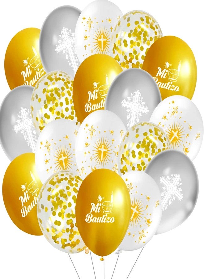 ANTING 50Pcs Mi Bautizo Balloons Cross and Dove Balloons for Baptism Decorations Christening First Communion Mi Bautizo Decorations Baby Shower - Image 1