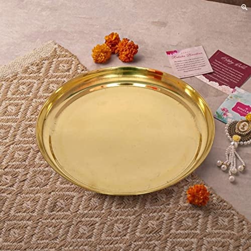 Skywalk Handmade Brass Puja Thali/Pure Brass Pooja Plate (Size-6 Inch) (6X6, 4) - Image 3