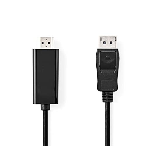 NEDIS® DisplayPort Male | HDMI™ Connector | 1080p | Nickel Plated | 1.00 m | Round | PVC (Black) - Image 1