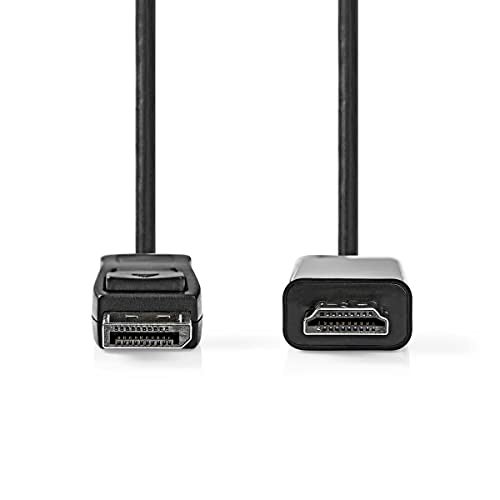 NEDIS® DisplayPort Male | HDMI™ Connector | 1080p | Nickel Plated | 1.00 m | Round | PVC (Black) - Image 3