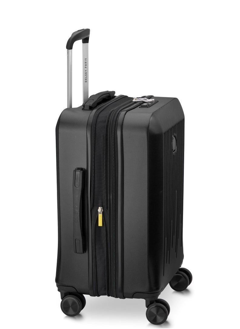 DELSEY - Christine Hardside Expendable Double wheel luggage cabin trolley suitcase 55cm/22Inch, 3.0kg, 38+5L black - Small - Image 1