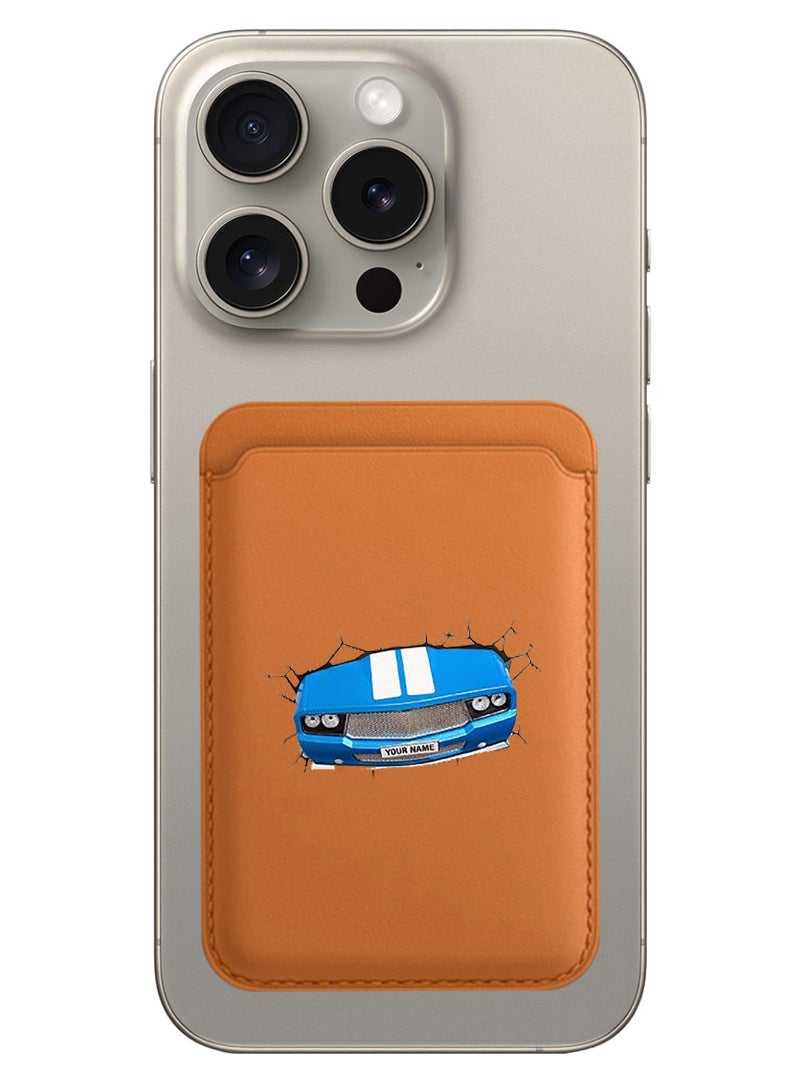 Theodor Magnetic Wallet, Compatible with MagSafe Wallet, for iPhone Wallet, for iPhone 16/15/14/13/12 Series, Not for iPhone 13/12 mini, 3 Card Holder, Vegan Leather, Brown - Car-01 - Image 1